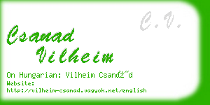 csanad vilheim business card